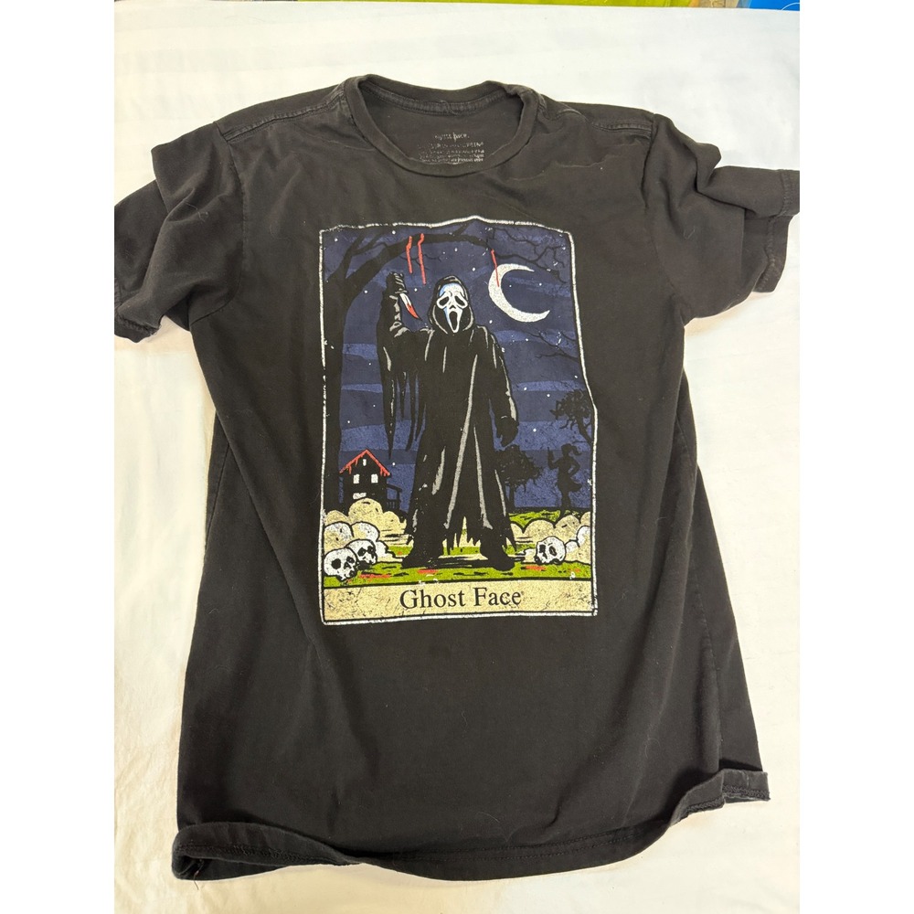 Ghost Face Tarot Card Scream Horror Movie Graphic Baby T-Shirt Black Small